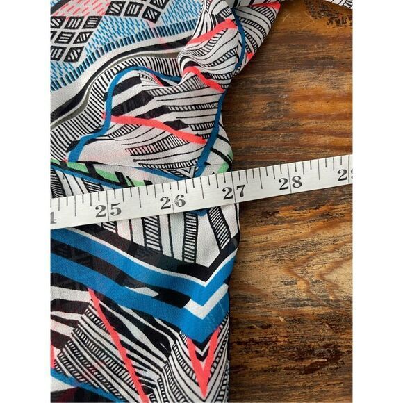 B6 Express Women's Boho Geometric Kimono Cover Up Swim Black Pink Size Medium - Picture 5 of 6